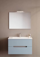 Savini Iris 60 cm komplett fürdőszobabútor szett, F98 kék front és Rovere fumo oldalfal összeállítás